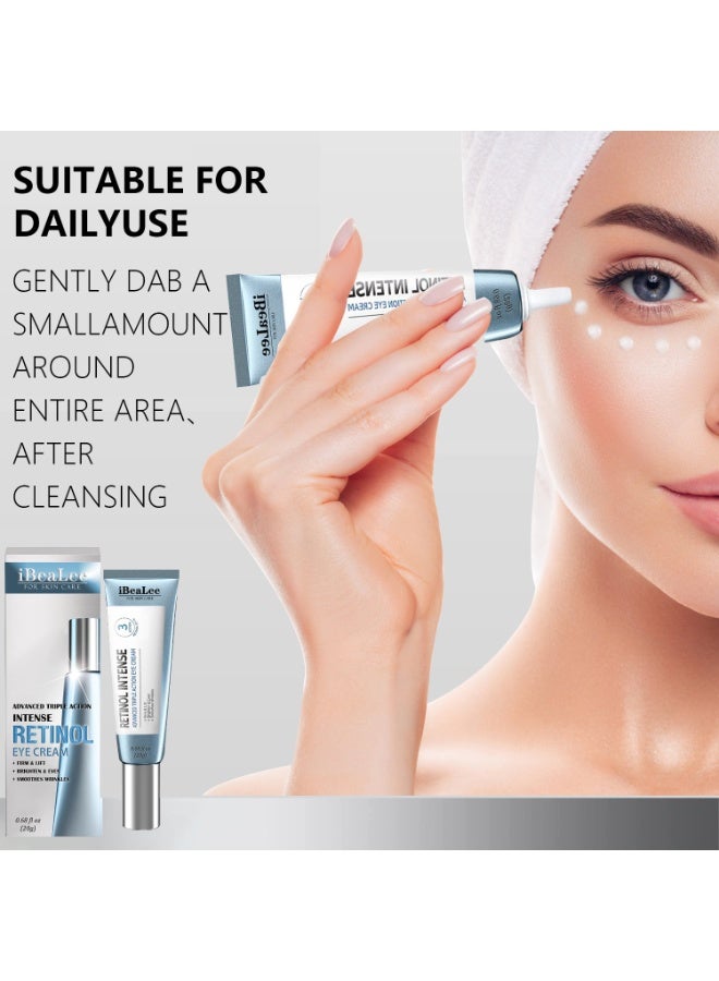 iBealee 2-PACKS Retinol Intense Advanced Triple Action Eye Cream｜Deeply Nourish and Repair the Skin Around the Eyes 20g*2 - Image 2